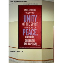 UNITY OF THE SPIRIT   Acrylic Glass Frame Scripture Art   (GWOVERCOMER3995)   "44X62"