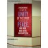 UNITY OF THE SPIRIT   Acrylic Glass Frame Scripture Art   (GWOVERCOMER3995)   "44X62"