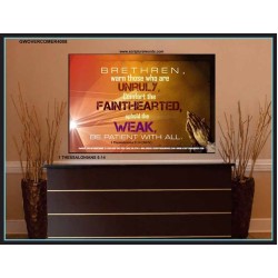 UPHOLD THE WEAK   Inspirational Wall Art Frame   (GWOVERCOMER4008)   "62x44"