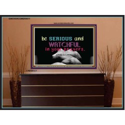 WATCH AND PRAY   Inspirational Wall Art Wooden Frame   (GWOVERCOMER4011)   "62x44"