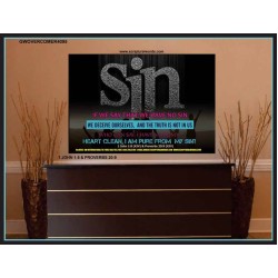 SIN   Framed Bible Verse Online   (GWOVERCOMER4095)   