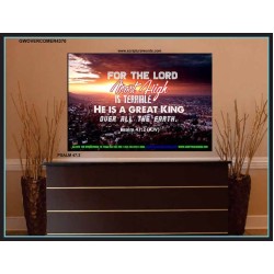 A GREAT KING   Christian Quotes Framed   (GWOVERCOMER4370)   "62x44"
