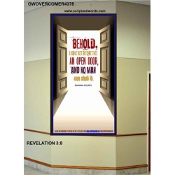 AN OPEN DOOR   Christian Quotes Framed   (GWOVERCOMER4378)   