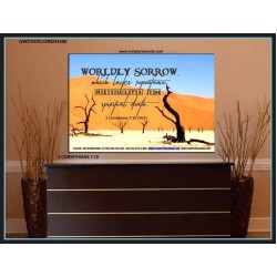 WORDLY SORROW   Custom Frame Scriptural ArtWork   (GWOVERCOMER4390)   "62x44"