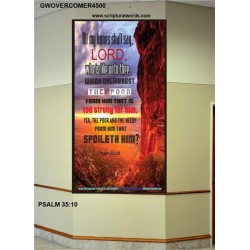 WHO IS LIKE UNTO THEE   Biblical Art Acrylic Glass Frame   (GWOVERCOMER4500)   "44X62"