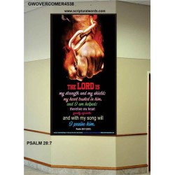 WITH MY SONG WILL I PRAISE HIM   Framed Sitting Room Wall Decoration   (GWOVERCOMER4538)   "44X62"