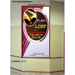 THE WORD OF THE LORD   Framed Hallway Wall Decoration   (GWOVERCOMER4544)   