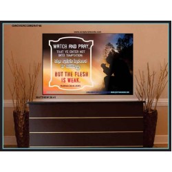 WATCH AND PRAY   Scripture Art Prints Framed   (GWOVERCOMER4746)   "62x44"