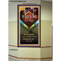 WATCH UNTO PRAYER   Portrait of Faith Wooden Framed   (GWOVERCOMER5140)   "44X62"