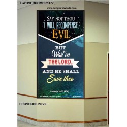 WAIT ON THE LORD   Bible Verses Frame Online   (GWOVERCOMER5177)   "44X62"