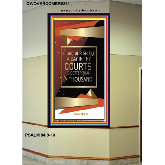 A DAY IN THY COURTS    Bible Scriptures on Forgiveness Frame   (GWOVERCOMER5251)   