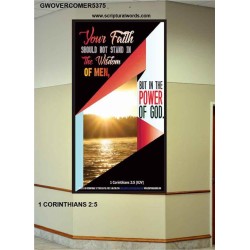 YOUR FAITH   Custom Framed Bible Verse   (GWOVERCOMER5375)   "44X62"