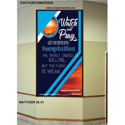 WATCH AND PRAY   Contemporary Christian Poster   (GWOVERCOMER5528)   "44X62"