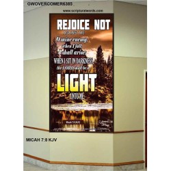 A LIGHT   Scripture Art Acrylic Glass Frame   (GWOVERCOMER6385)   