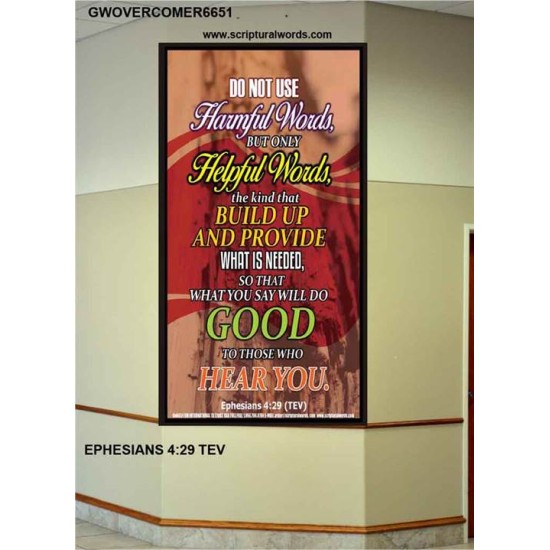 WATCH YOUR WORDS   Bible Scriptures on Love Acrylic Glass Frame   (GWOVERCOMER6651)   