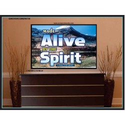 ALIVE BY THE SPIRIT   Framed Guest Room Wall Decoration   (GWOVERCOMER6736)   