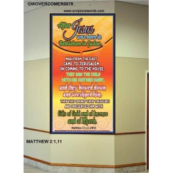 THEY BOWED DOWN AND WORSHIPED HIM   Scripture Art Wooden Frame   (GWOVERCOMER6878)   