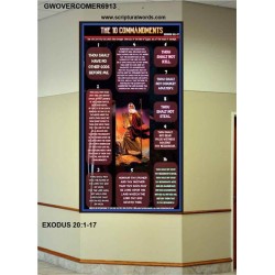 THE TEN COMMANDMENTS   Ultimate Scriptural Wall Art   (GWOVERCOMER6913)   "44X62"