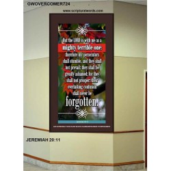 A MIGHTY TERRIBLE ONE   Bible Verse Frame for Home Online   (GWOVERCOMER724)   "44X62"