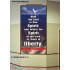 THE SPIRIT OF THE LORD GIVES LIBERTY   Scripture Wall Art   (GWOVERCOMER732)   "44X62"
