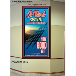 A WORD IN DUE SEASON   Contemporary Christian Poster   (GWOVERCOMER7334)   