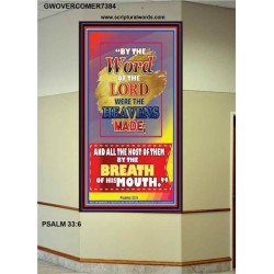 WORD OF THE LORD   Framed Hallway Wall Decoration   (GWOVERCOMER7384)   "44X62"