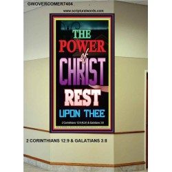 THE POWER OF CHRIST   Christian Frame Wall Art   (GWOVERCOMER7404)   