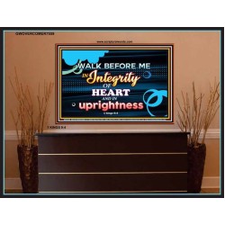 WALK IN INTEGRITY   Unique Bible Verse Frame   (GWOVERCOMER7559)   "62x44"