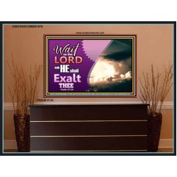 WAIT ON THE LORD   Framed Bible Verses   (GWOVERCOMER7570)   "62x44"