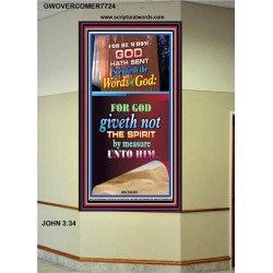 WORDS OF GOD   Bible Verse Picture Frame Gift   (GWOVERCOMER7724)   "44X62"