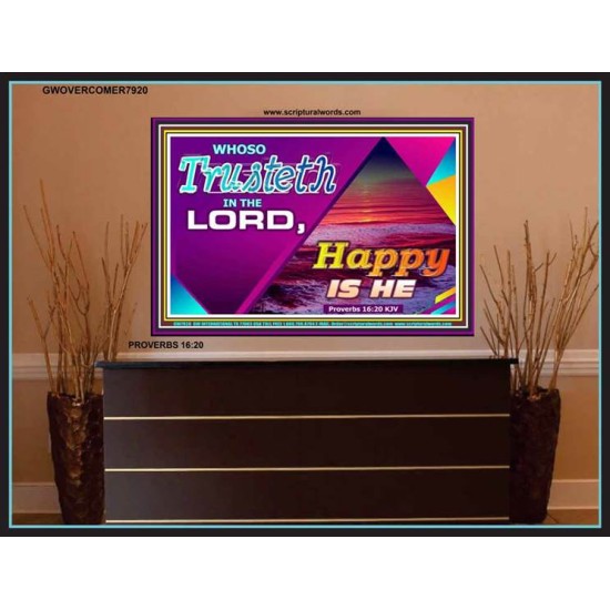 TRUST IN THE LORD   Framed Bedroom Wall Decoration   (GWOVERCOMER7920)   