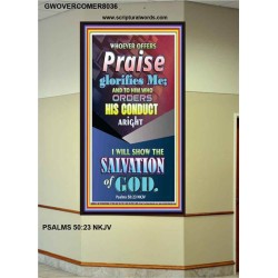 THE SALVATION OF GOD   Bible Verse Framed for Home   (GWOVERCOMER8036)   