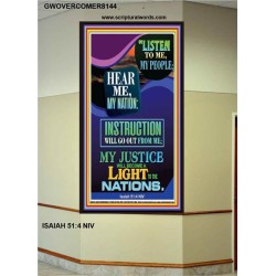 A LIGHT TO THE NATIONS   Biblical Art Acrylic Glass Frame   (GWOVERCOMER8144)   