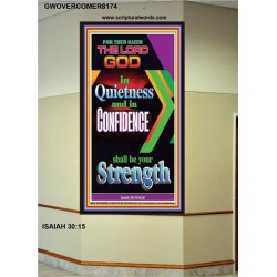 YOUR STRENGTH   Contemporary Christian Wall Art Acrylic Glass frame   (GWOVERCOMER8174)   