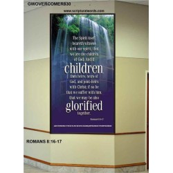 WE ARE THE CHILDREN OF GOD   Scriptural Portrait Acrylic Glass Frame   (GWOVERCOMER830)   "44X62"