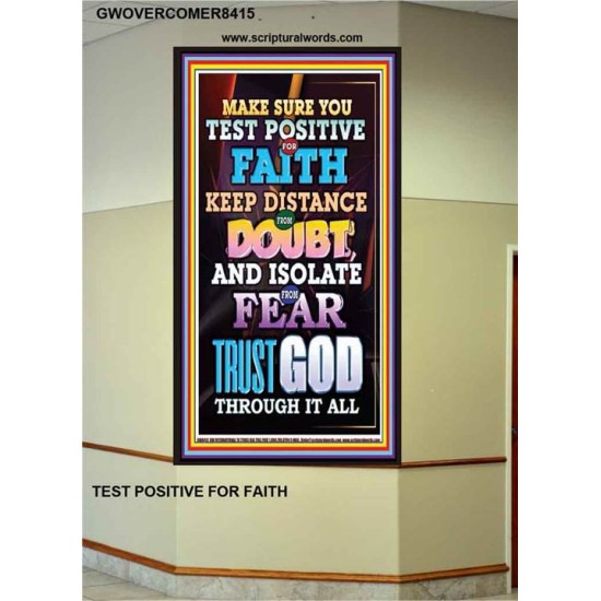 TRUST GOD AT ALL TIMES   Biblical Paintings Acrylic Glass Frame   (GWOVERCOMER8415)   