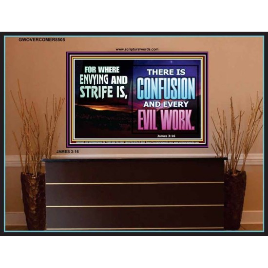 ABSTAIN FROM ENVY AND STRIFE   Scriptural Wall Art   (GWOVERCOMER8505)   