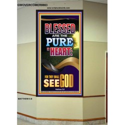 THEY SHALL SEE GOD   Scripture Art Acrylic Glass Frame   (GWOVERCOMER8663)   