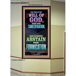 ABSTAIN FROM FORNICATION   Scripture Wall Art   (GWOVERCOMER8715)   