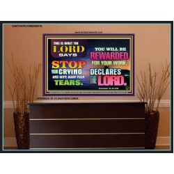 WIPE AWAY YOUR TEARS   Framed Sitting Room Wall Decoration   (GWOVERCOMER8918)   "62x44"