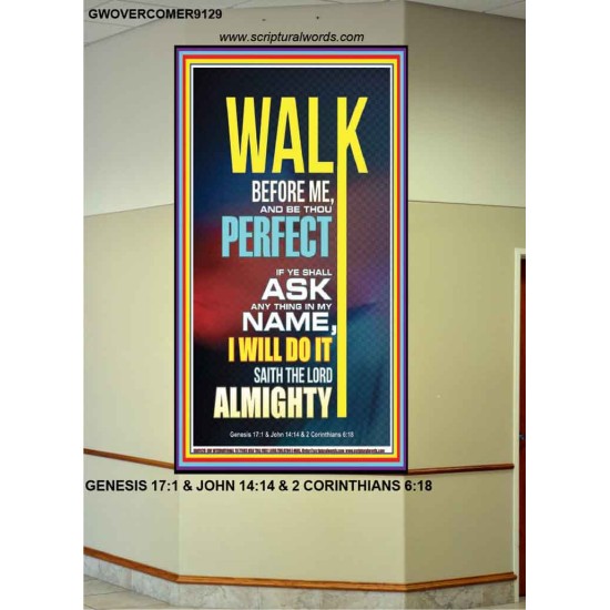 WALK BEFORE ME   Bible Verse Frames online   (GWOVERCOMER9129)   