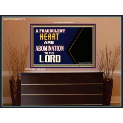 WHAT ARE ABOMINATION TO THE LORD   Large Framed Scriptural Wall Art   (GWOVERCOMER9273)   "62x44"