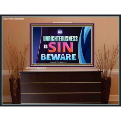ALL UNRIGHTEOUSNESS IS SIN   Printable Bible Verse to Frame   (GWOVERCOMER9376)   