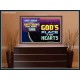 WHAT IS GOD'S PLACE IN YOUR HEART   Large Framed Scripture Wall Art   (GWOVERCOMER9379)   