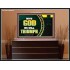 WITH GOD WE WILL TRIUMPH   Large Frame Scriptural Wall Art   (GWOVERCOMER9382)   "62x44"