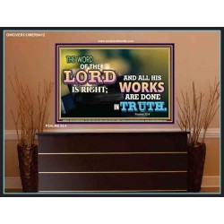 ALL HIS WORKS ARE DONE IN TRUTH   Scriptural Wall Art   (GWOVERCOMER9412)   