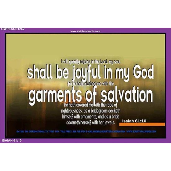 I WILL GREATLY REJOICE   Christian Quote Framed   (GWPEACE1262)   