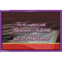 WHOSOEVER BELIEVETH   Custom Framed Scriptural ArtWork   (GWPEACE1296)   