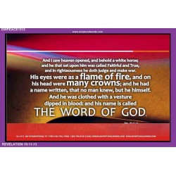 HIS NAME IS CALLED THE WORD OF GOD   Bible Verse Framed Art   (GWPEACE1513)   