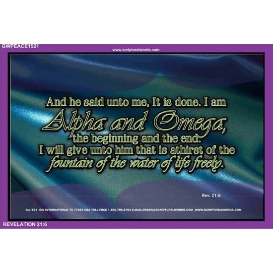 I AM ALPHA AND OMEGA   Bible Verses Frame for Home   (GWPEACE1521)   